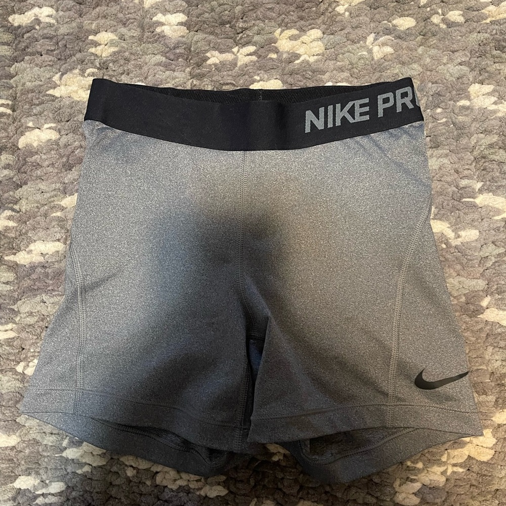 Nike Pro Charcoal and Black Athletic Shorts